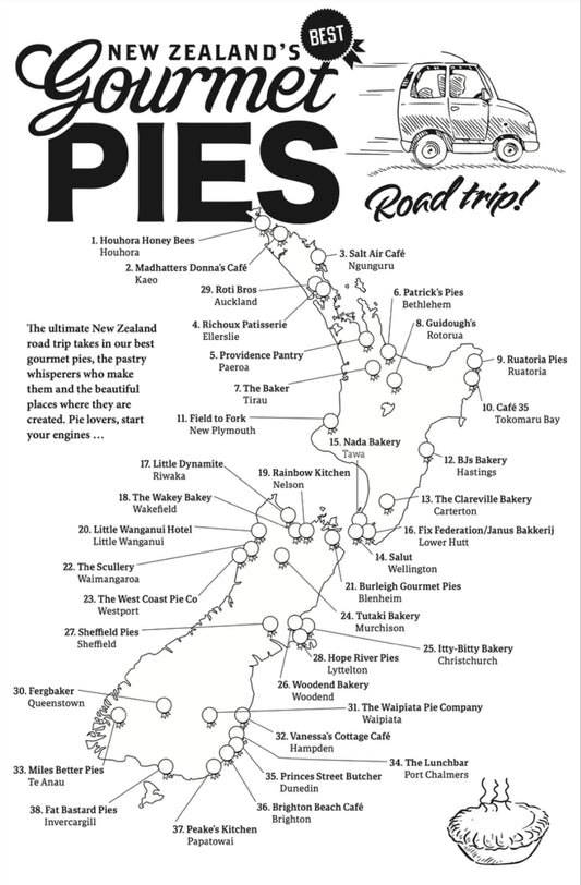 Pie Road Trip Tea Towel